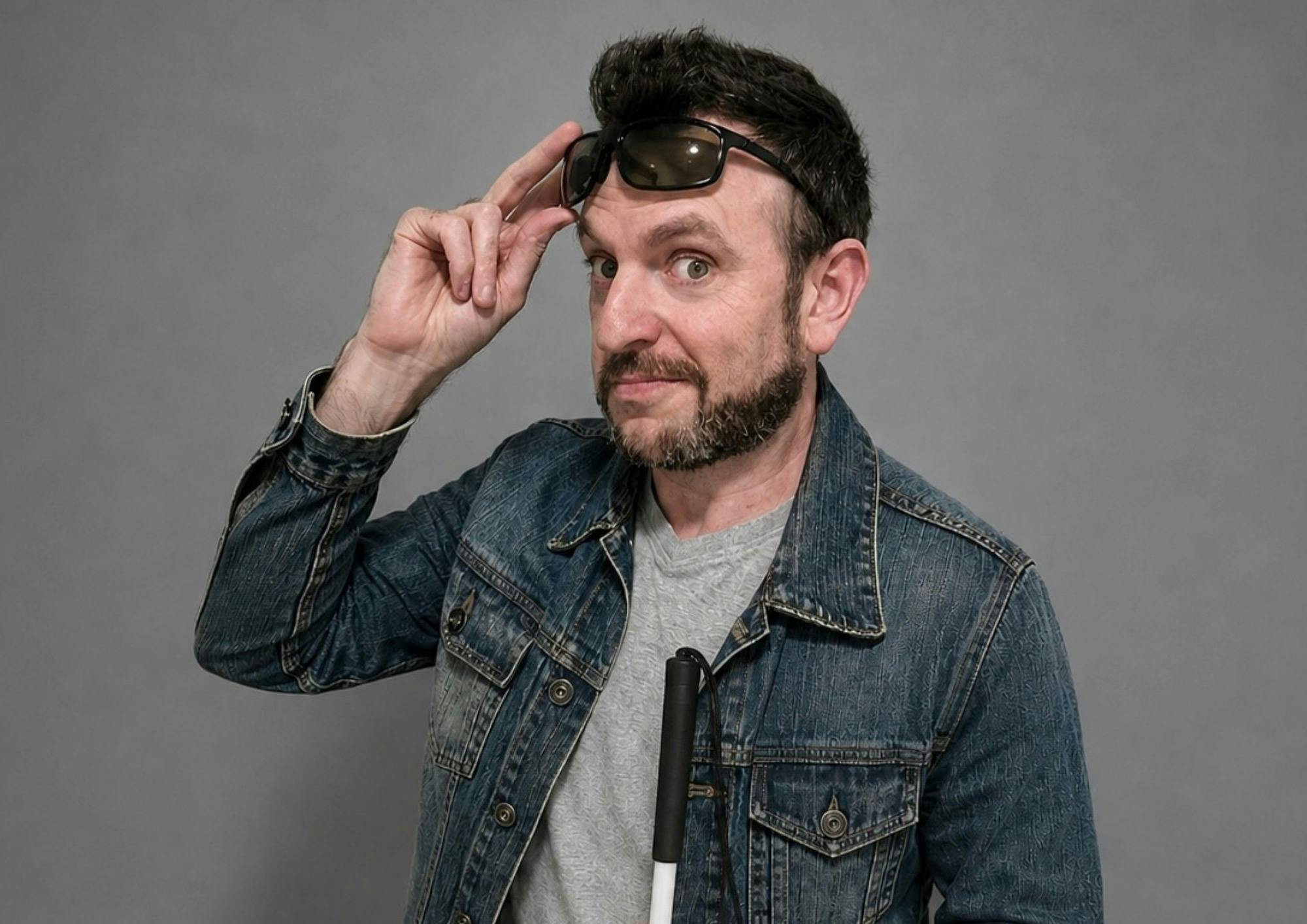Photo is of comedian Huw Rogers