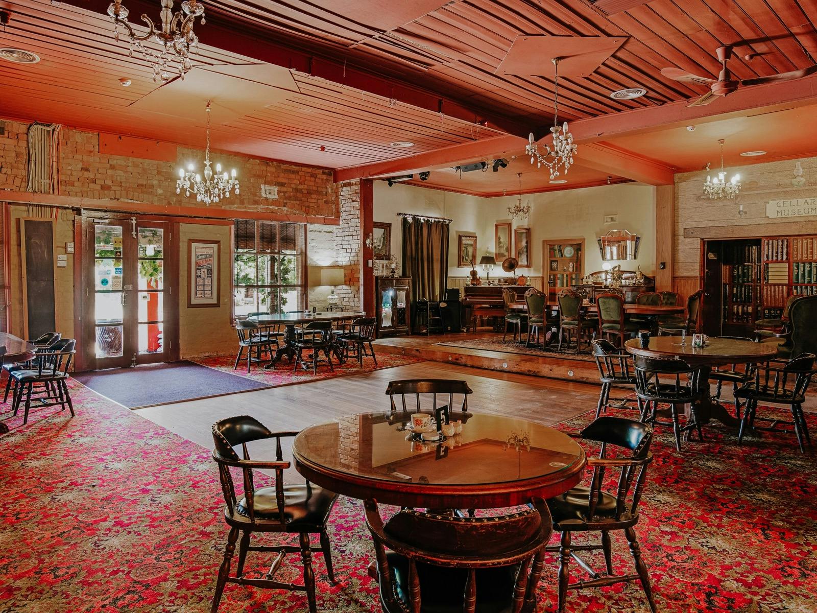 Beer garden in autumn