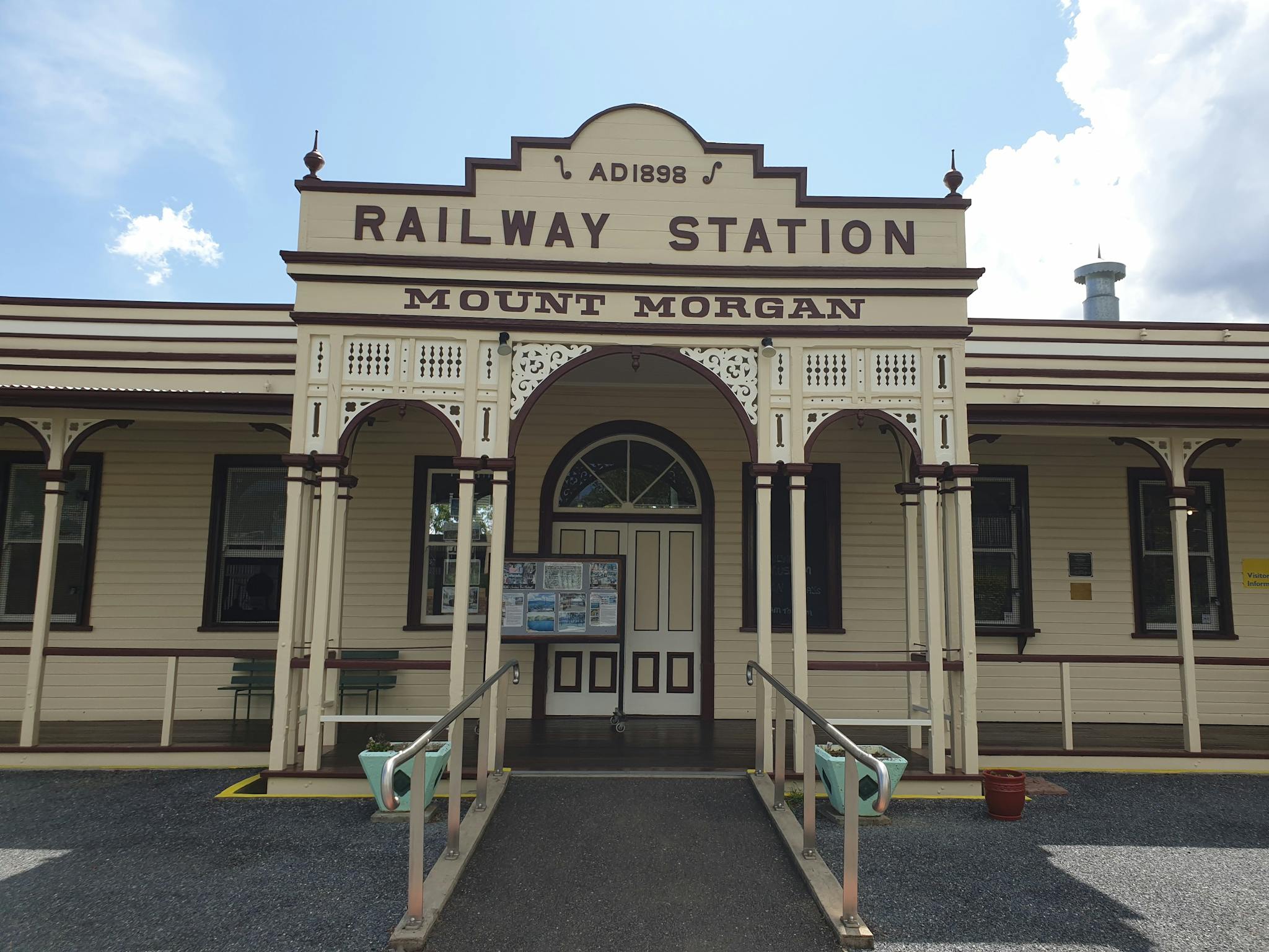 The historic railway station houses Mount Morgan's VIC and Railway Museum The historic railway station houses Mount Morgan's VIC and Railway Museum