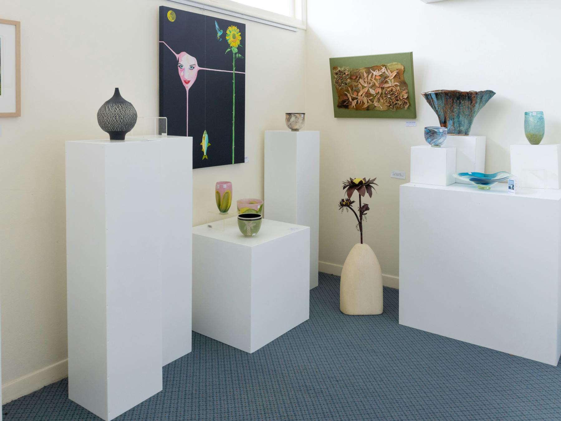 Four rooms of quality artwork for purchase