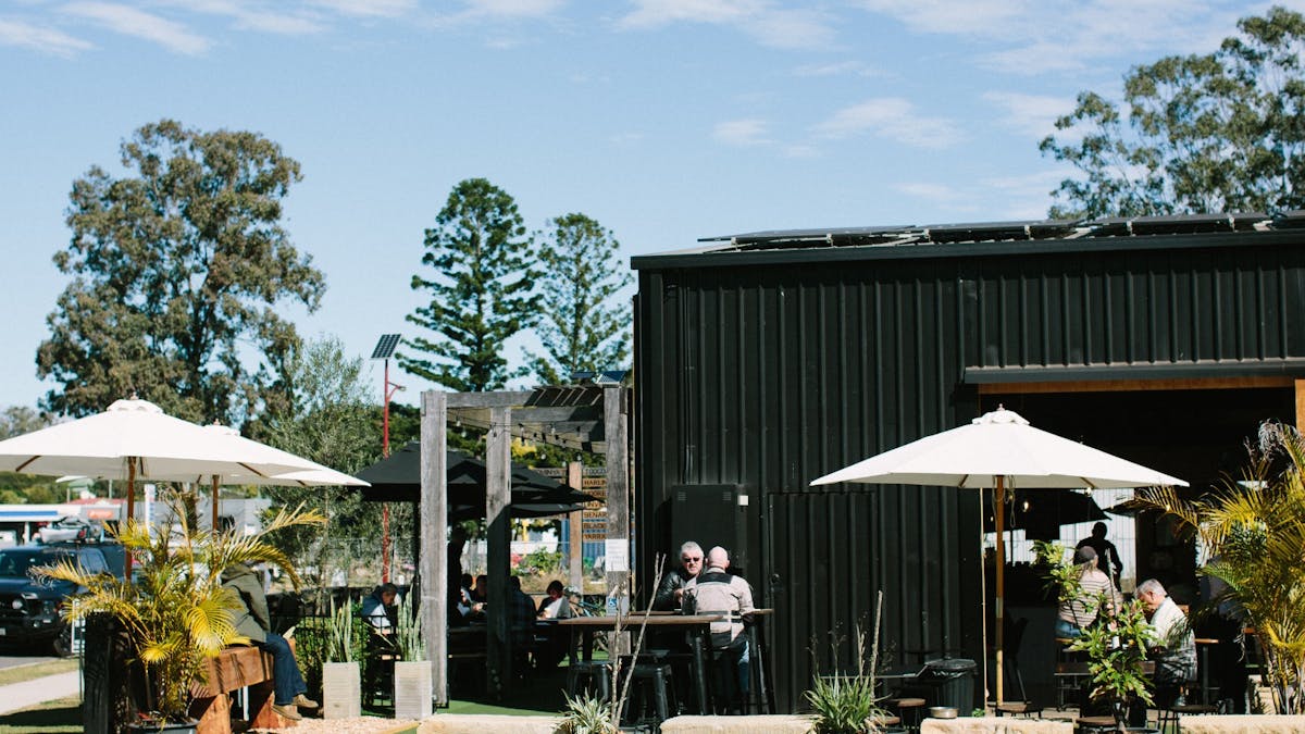 Brisbane Valley Roasters outdoor back seating