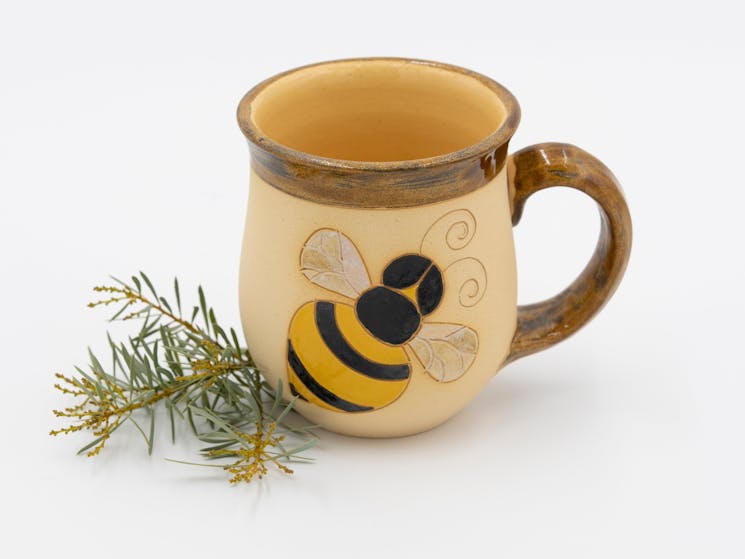 Hand made bee mug