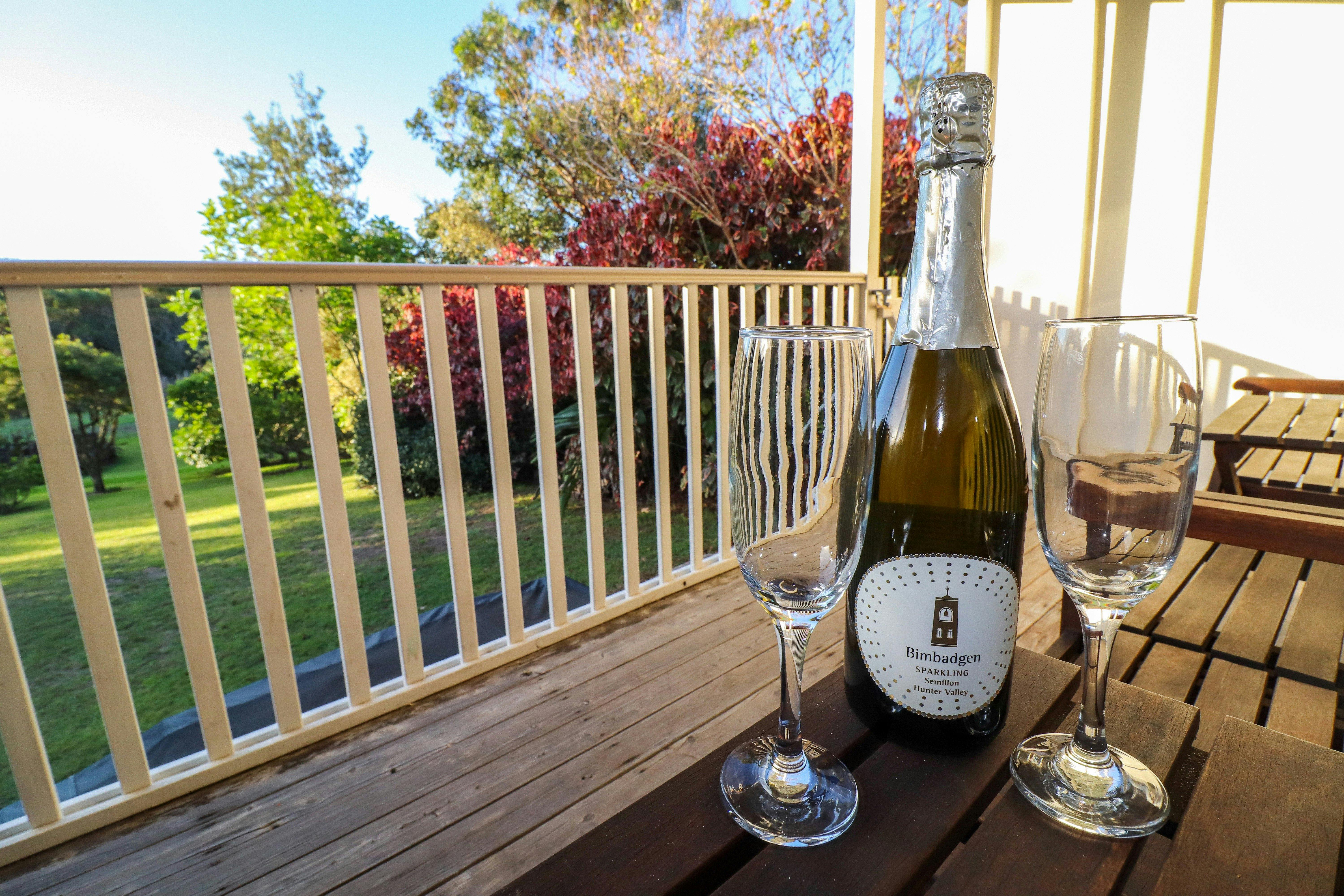 Relax on the back deck and enjoy fresh breeze and a cold drink