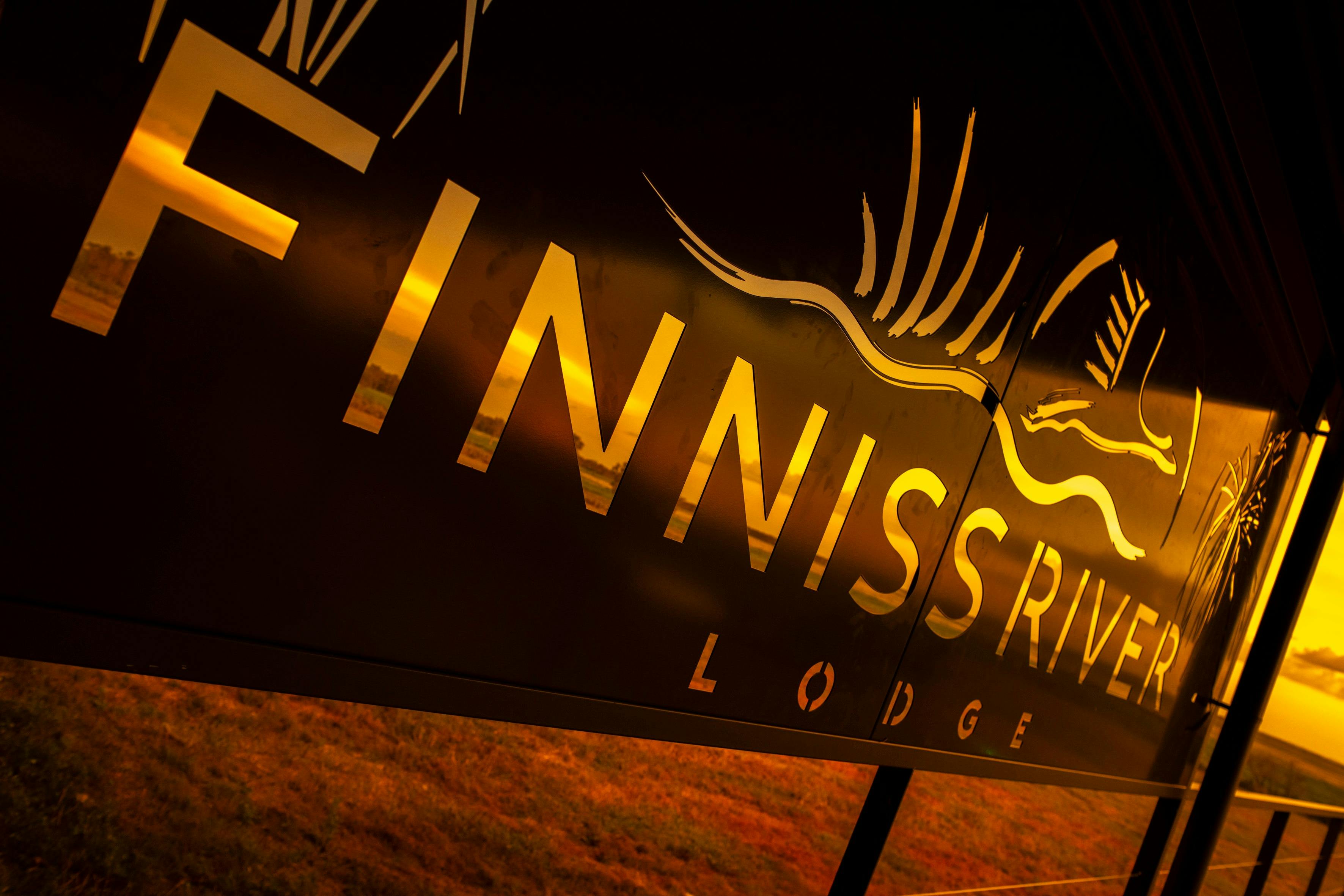 FInniss River Lodge sign