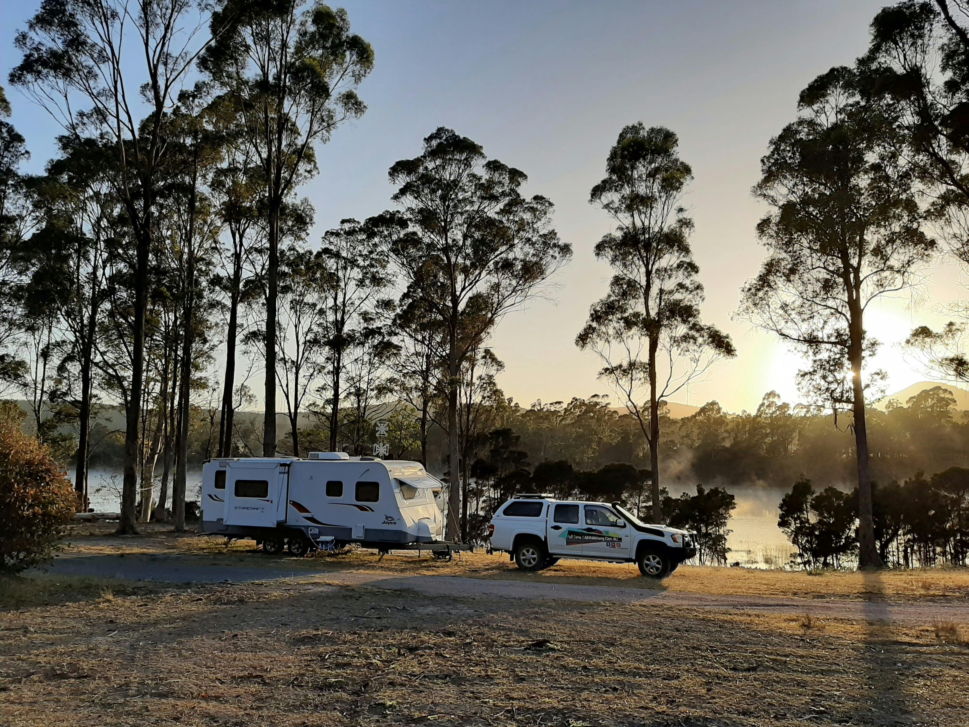 Full time caravaners visiting Farm on Franklin
