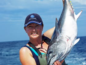 CLARE WITH A FINE BLUEFIN