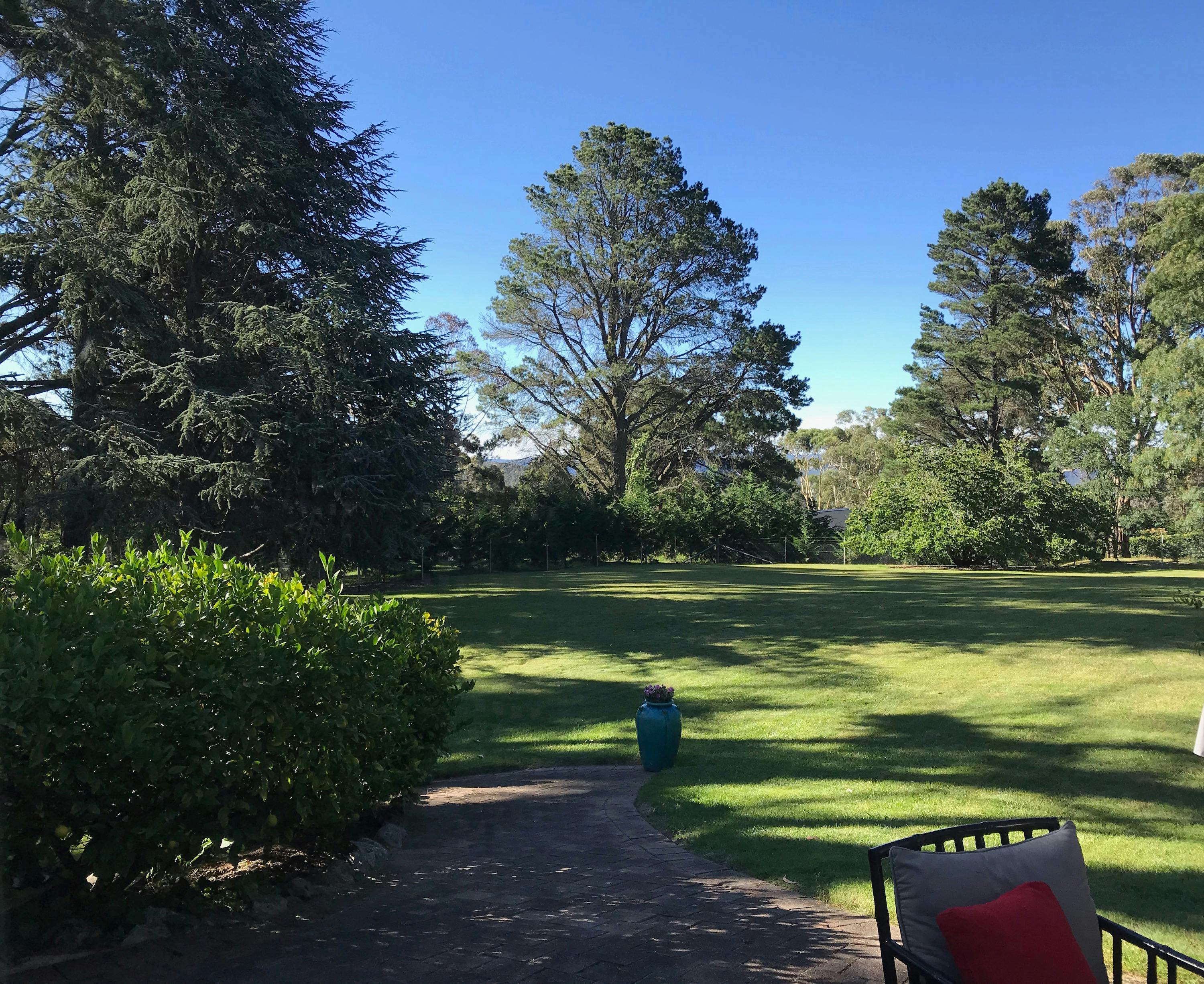 expansive lawns and established trees feature at Closeburn House
