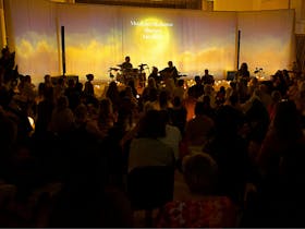 Group of people seated in a beautiful space