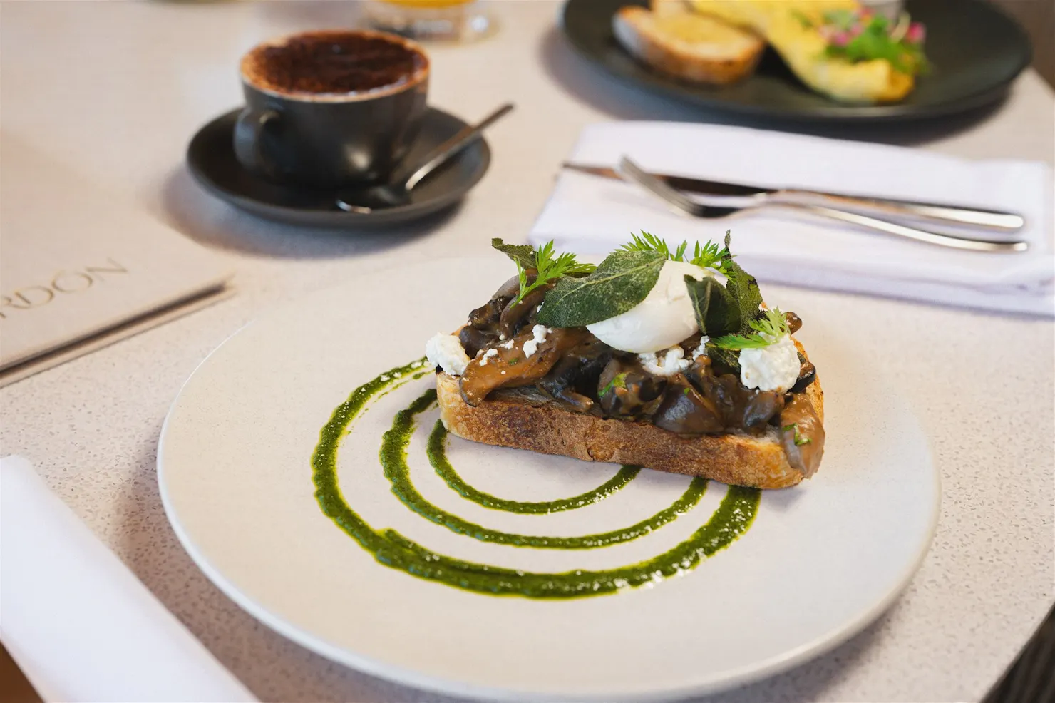 cardon at pelican waters golf club mushrooms on toast