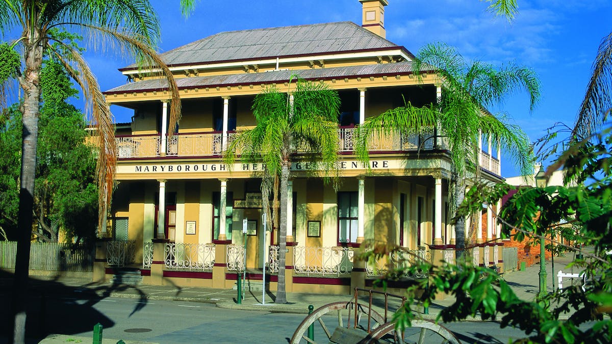 photo showing the Maryborough Family Heritage Institute two story colonial style building building