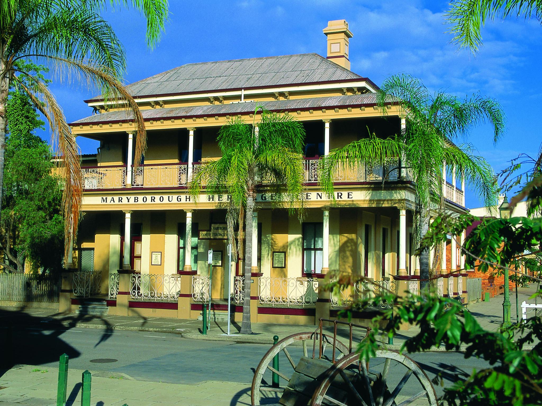 photo showing the Maryborough Family Heritage Institute two story colonial style building building photo showing the Maryborough Family Heritage Institute two story colonial style building building
