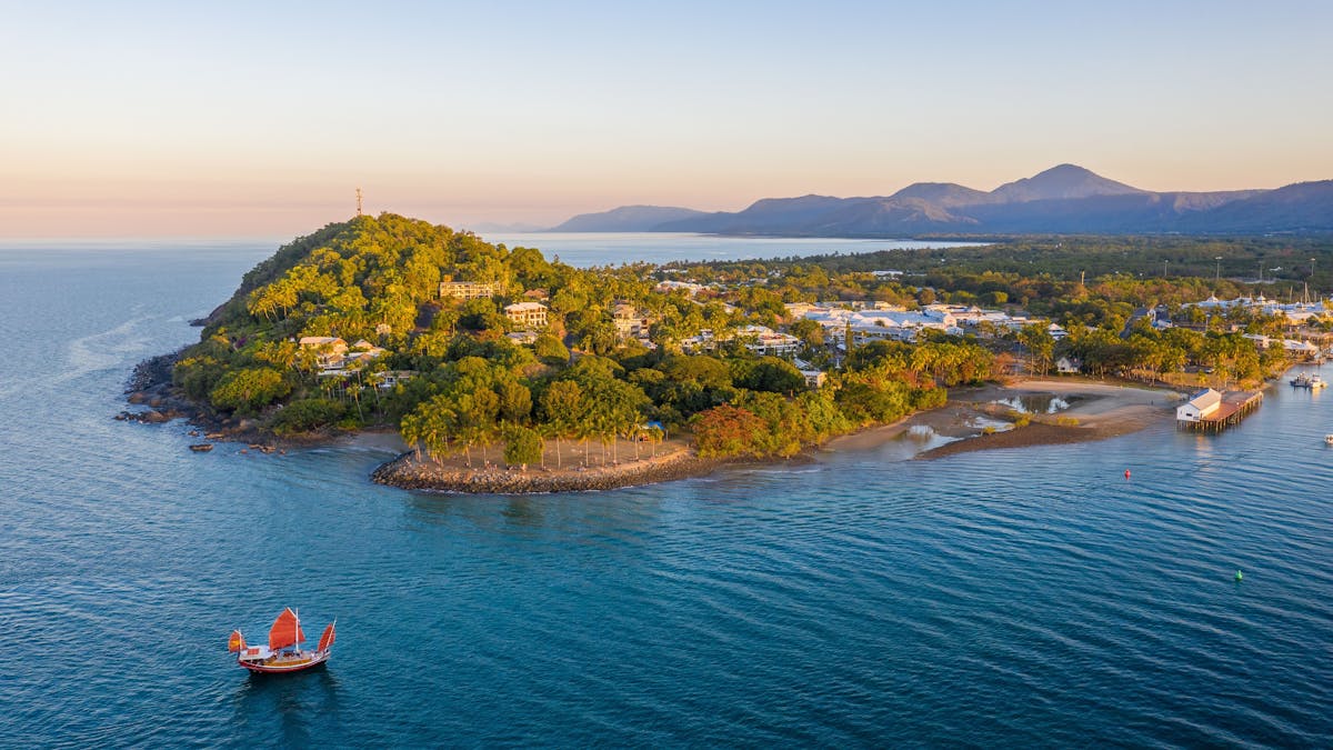 Shaolin Chinese Junk Boat Sunset Sail in Port Douglas
