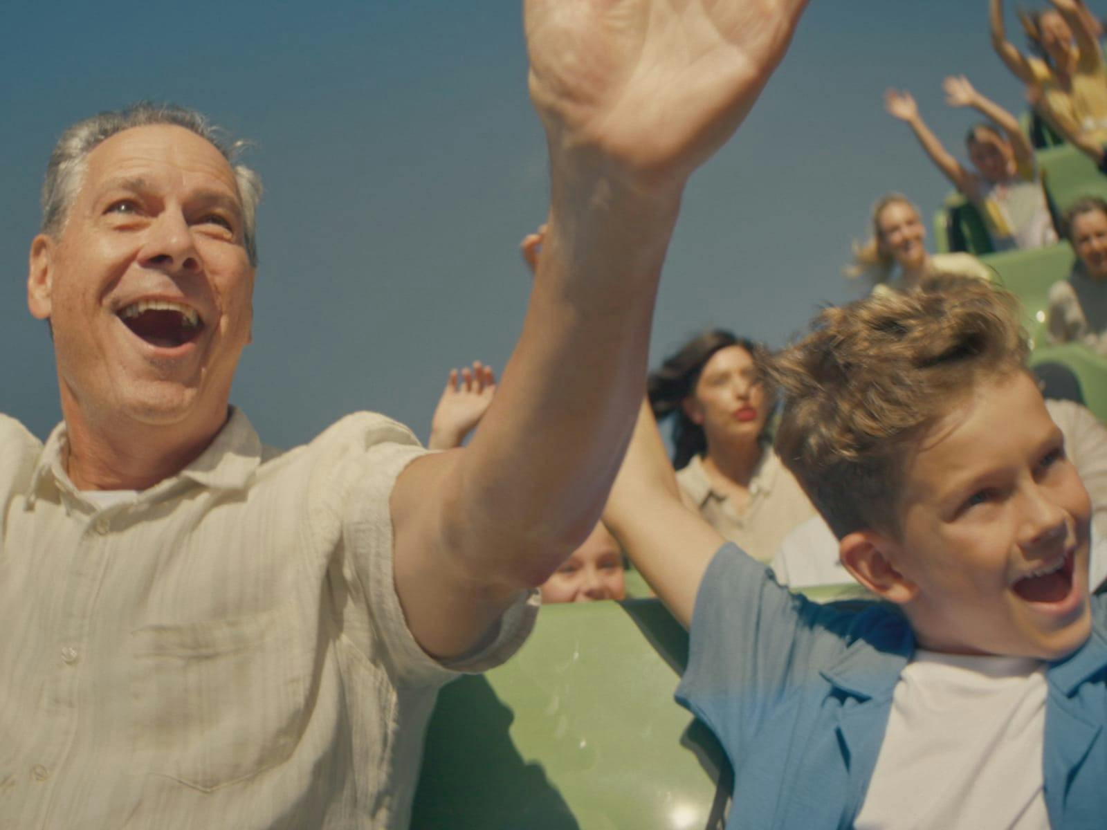 Family enjoys rides at Rivertown