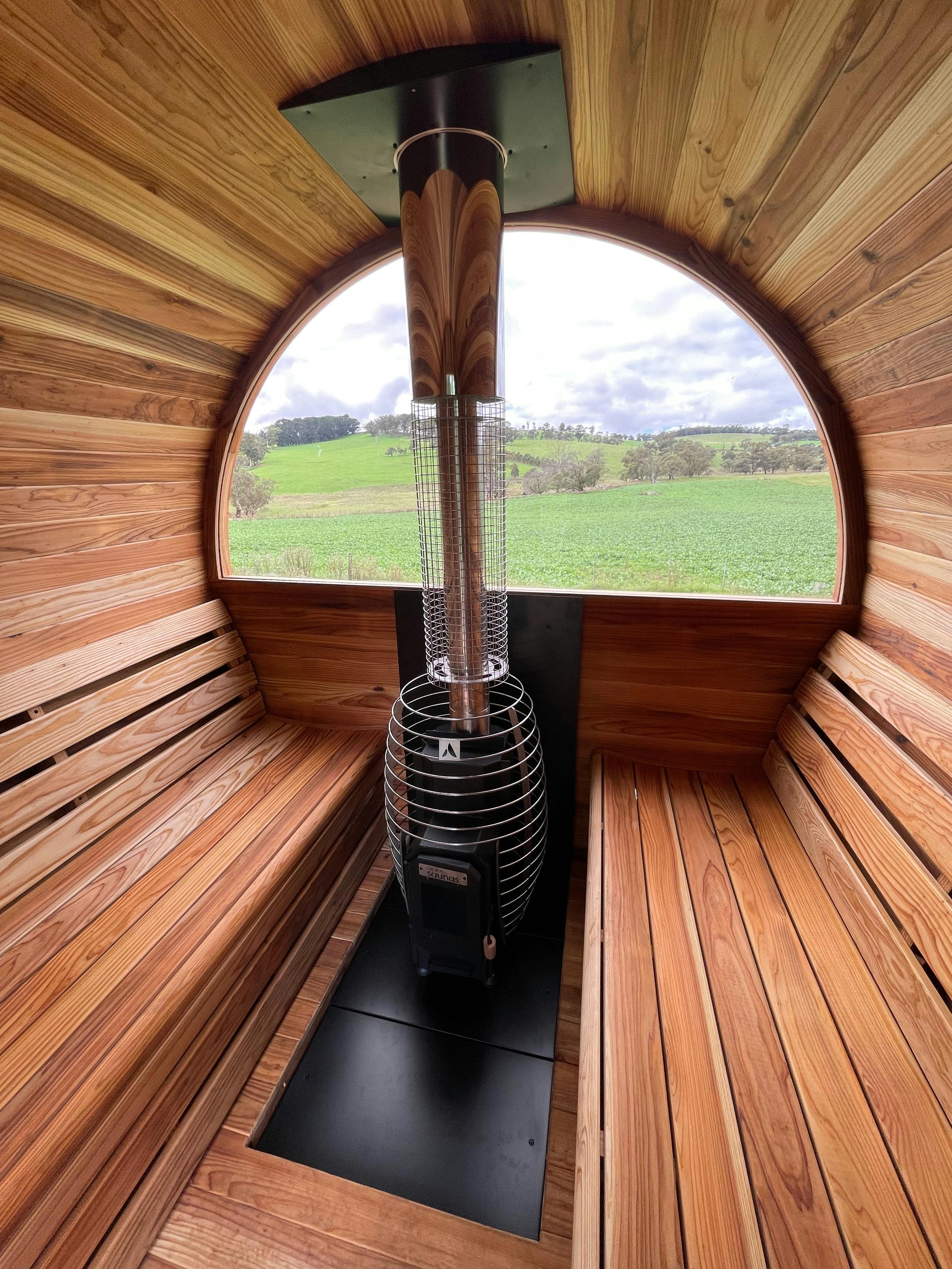 Wood fire sauna