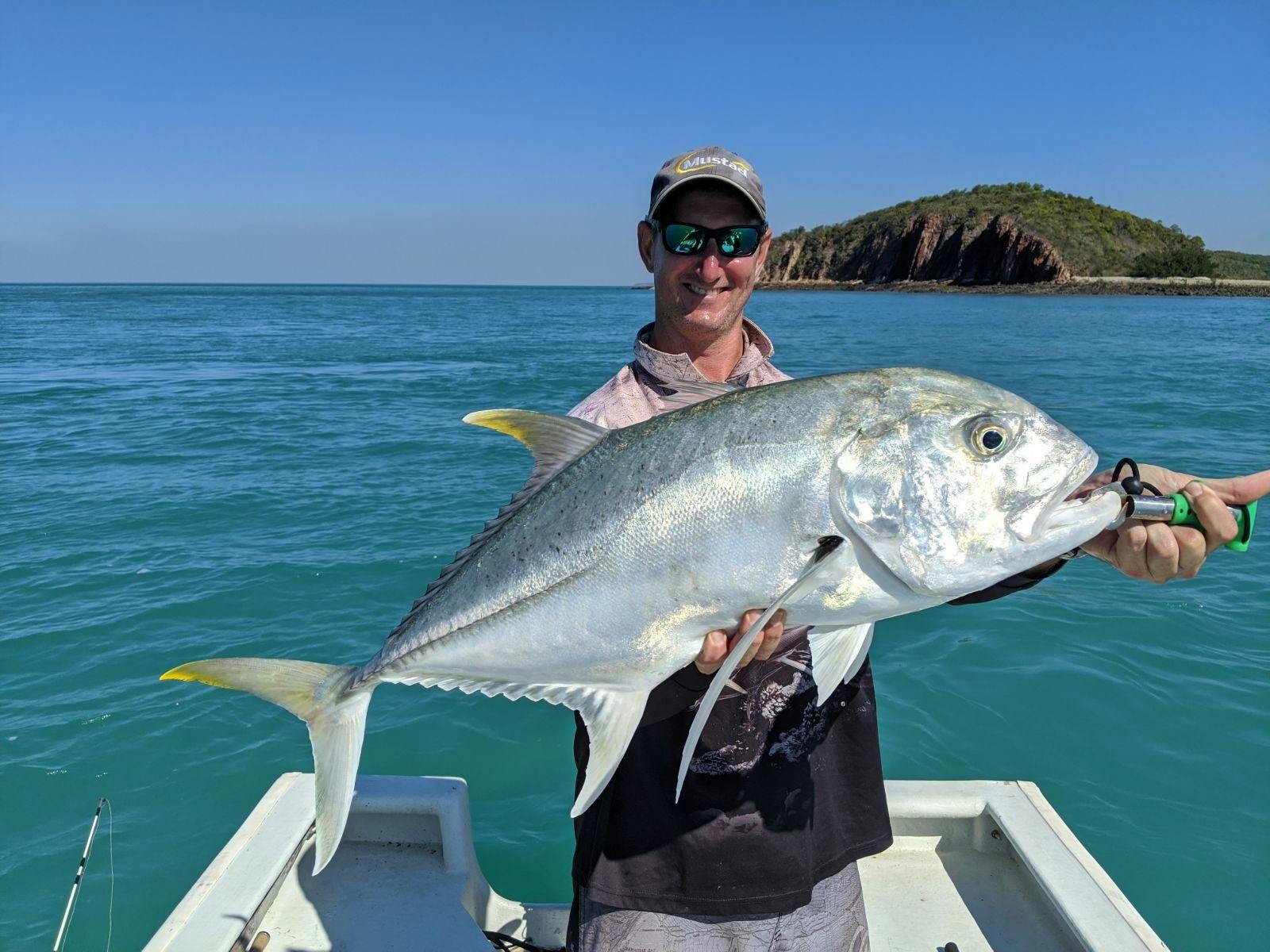 Fishing Giant Trevally onboard Australian Sportfishing Charters