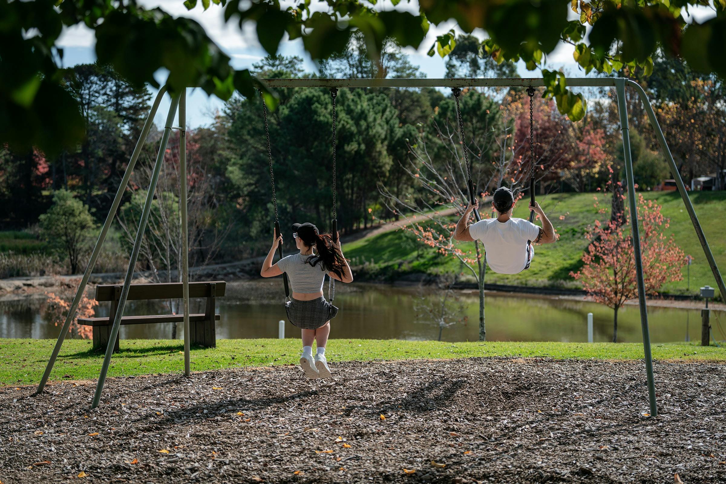 Park Playground with a view of Lake Sambell