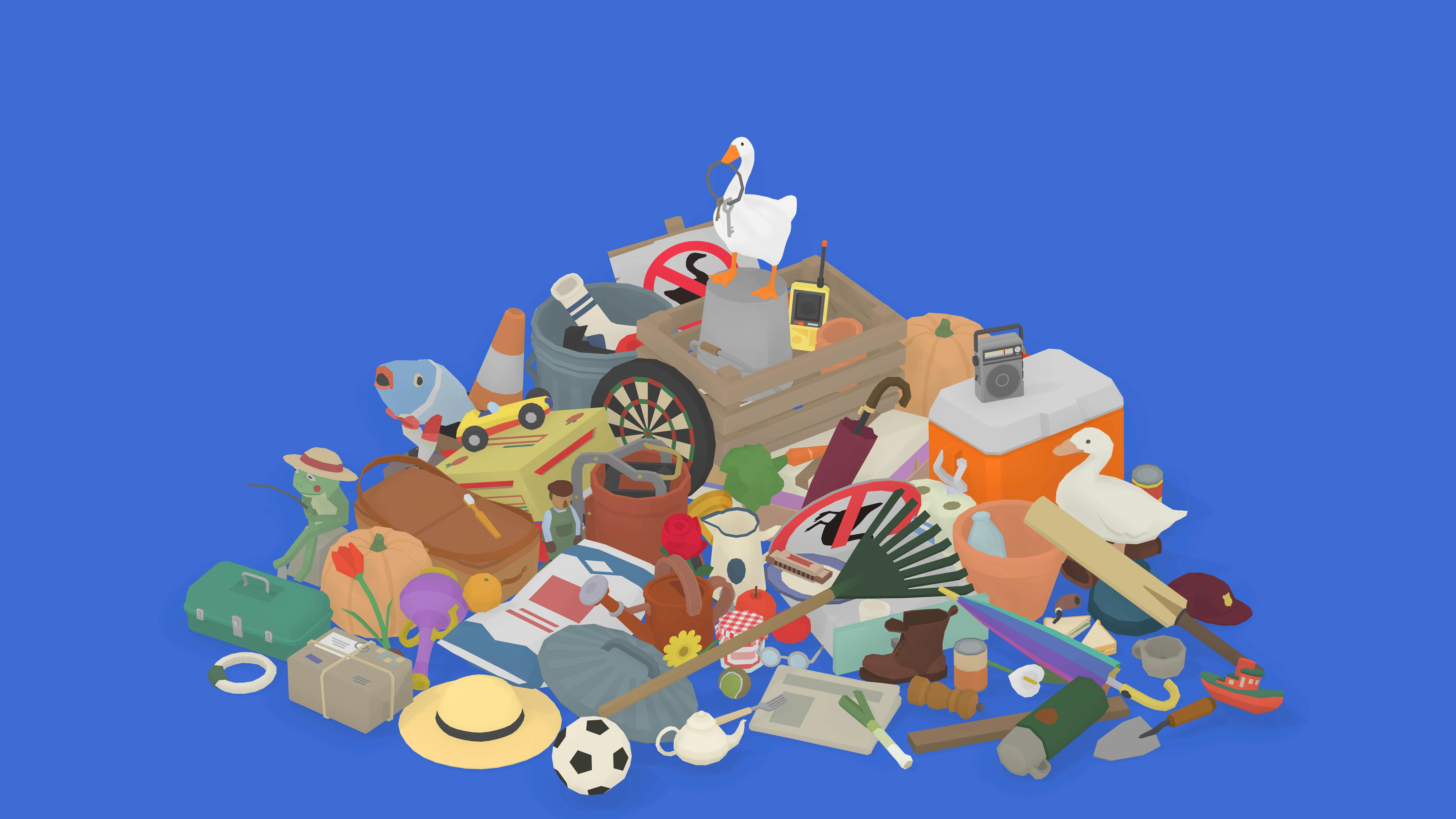 Key Art Goose Pile - graphic for HONK! Untitled Goose exhibition