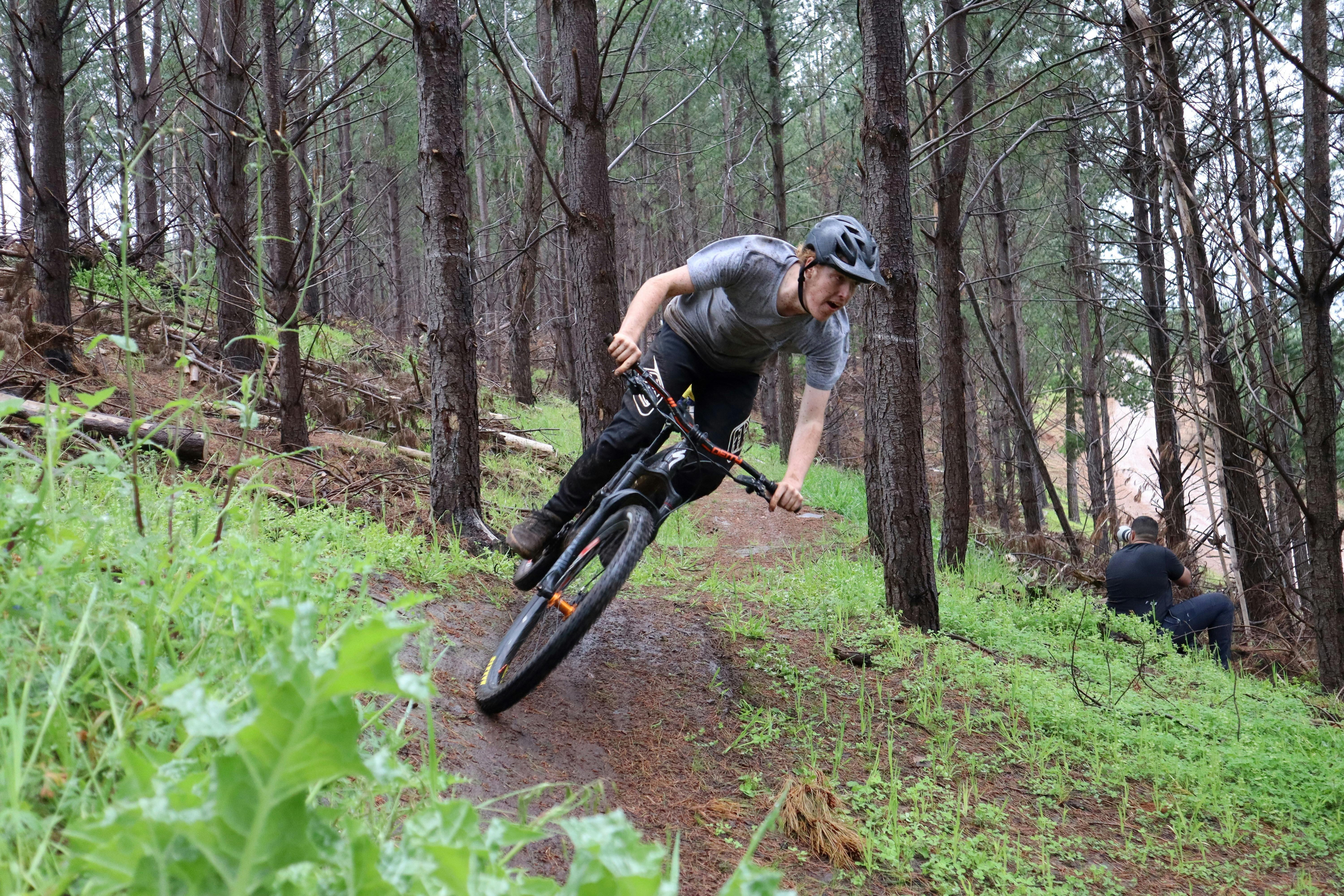 Hitting Tiger Cub. Rider Heath Dobson at Tank 7 Mtb Park