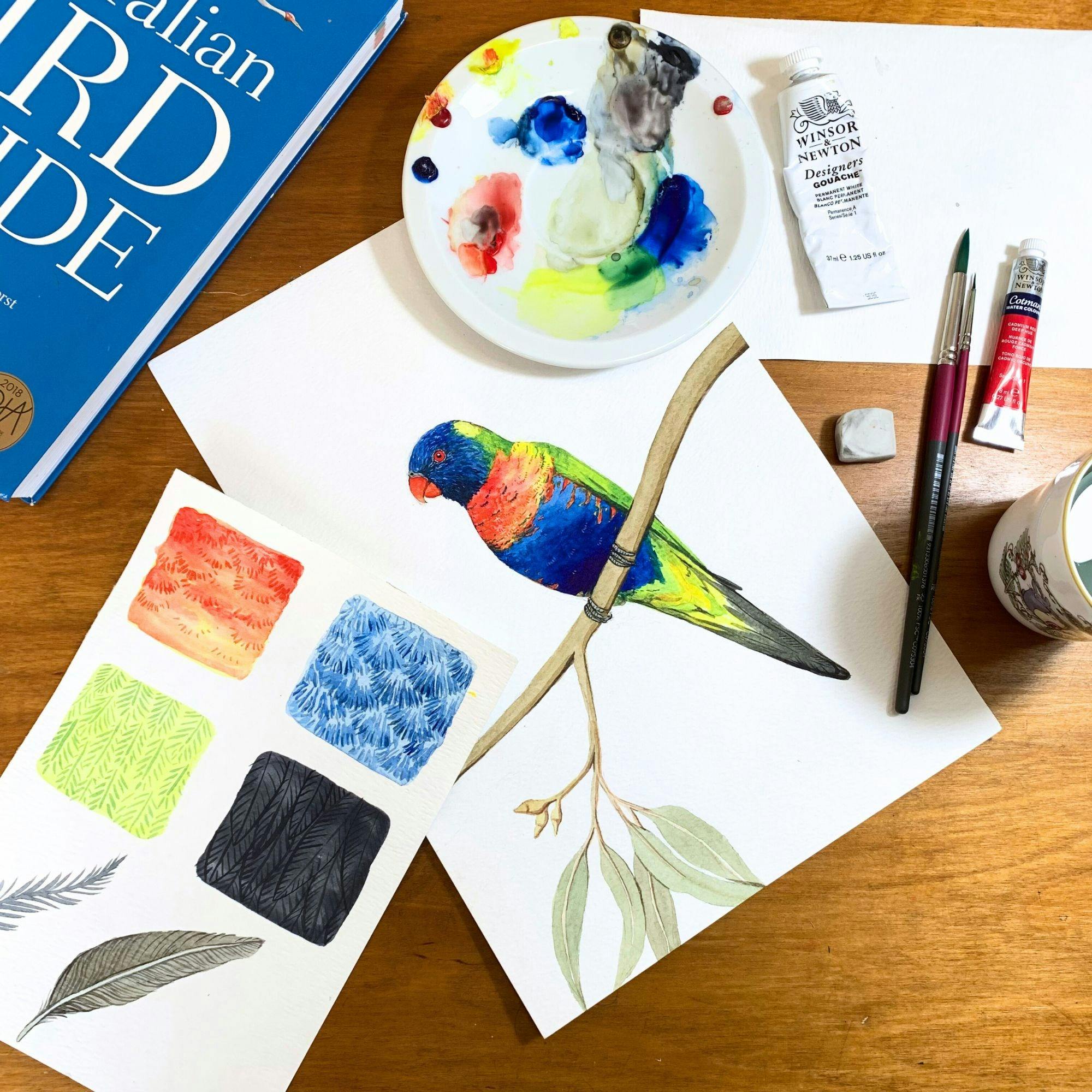 Watercolour Workshop Rainbow Lorikeet - Advanced Beginner