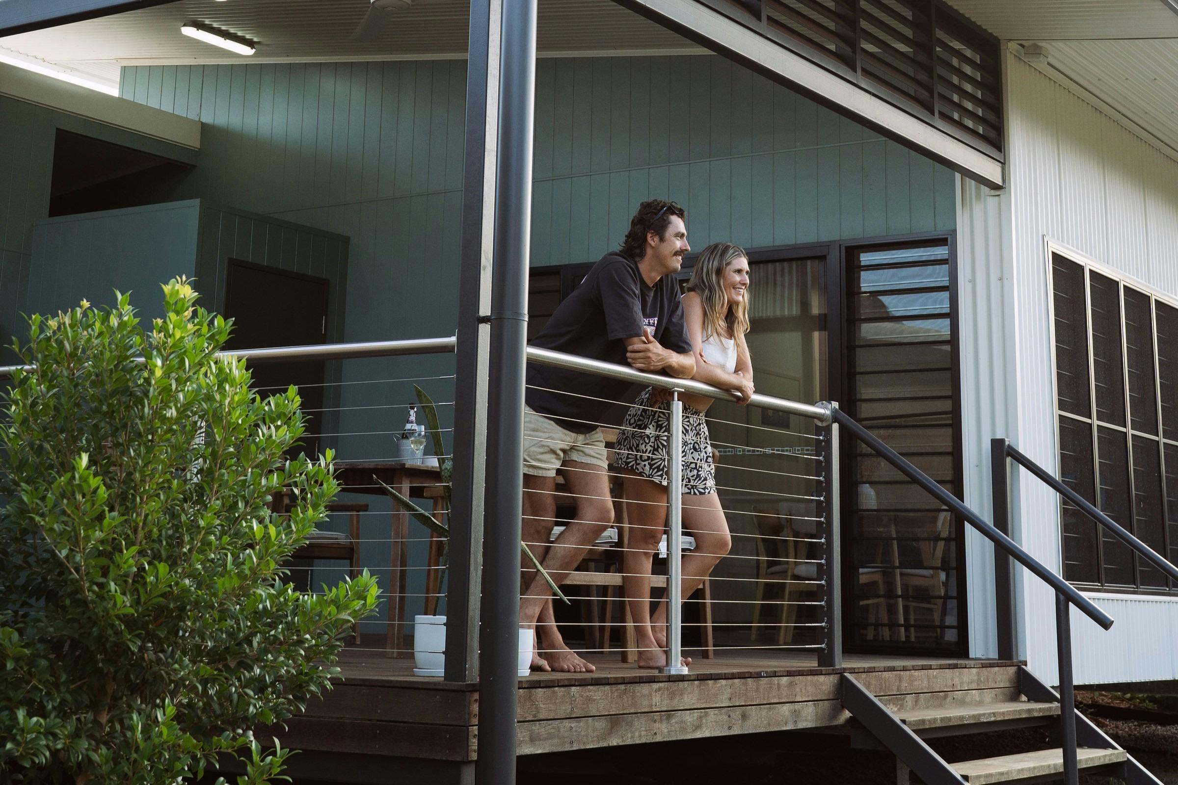 Private deck with a direct connection to nature.
