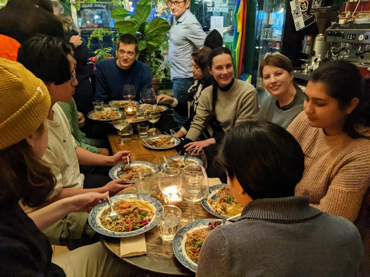 Intimate dinner with a refugee chef