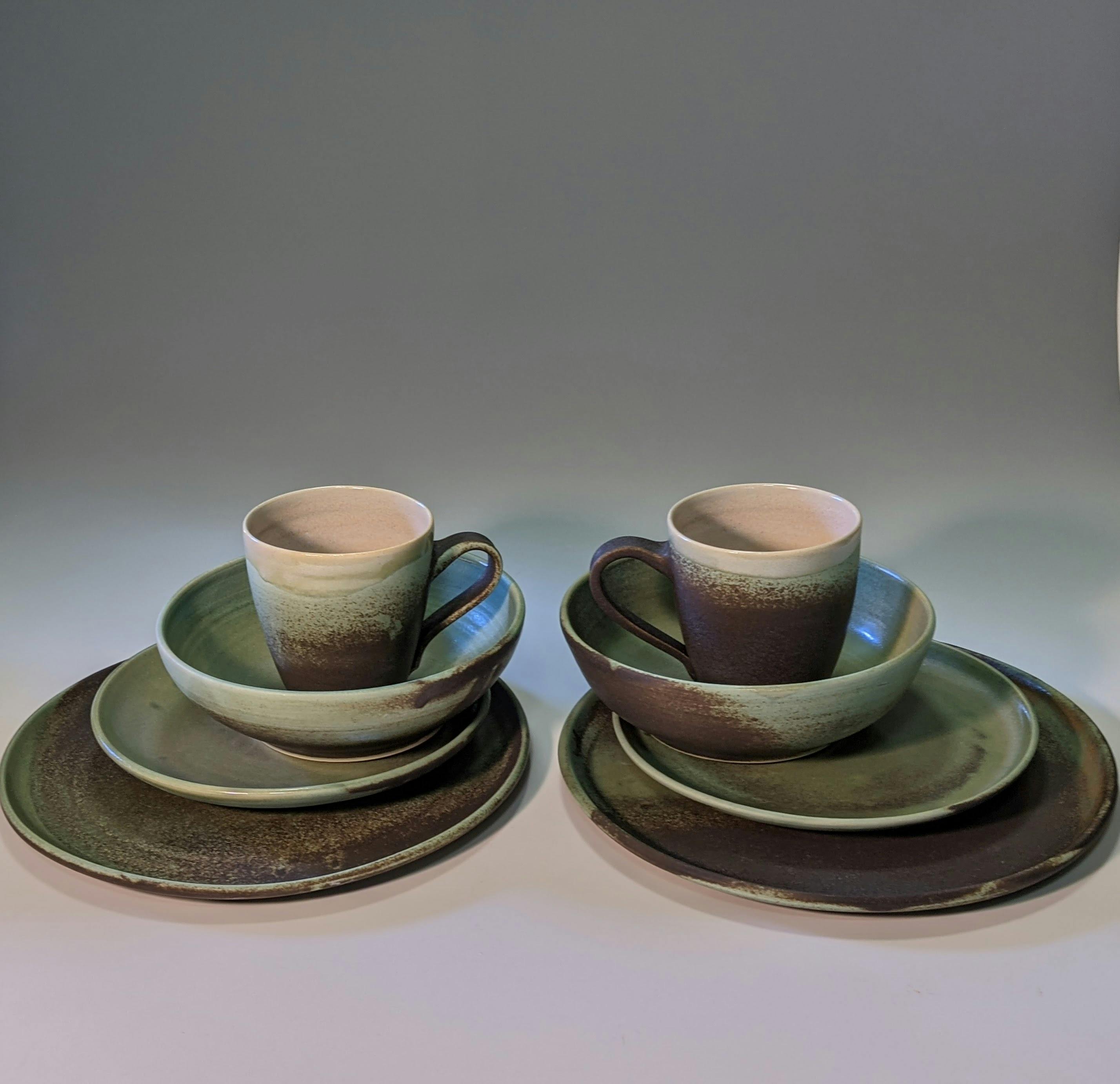Dinner Set by Happy Planters by Wedding Ceramics by PJ Pottery