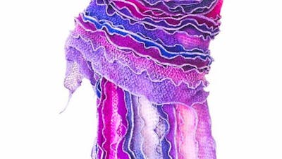 Hand dyed Merino Wool Panelled Wrap