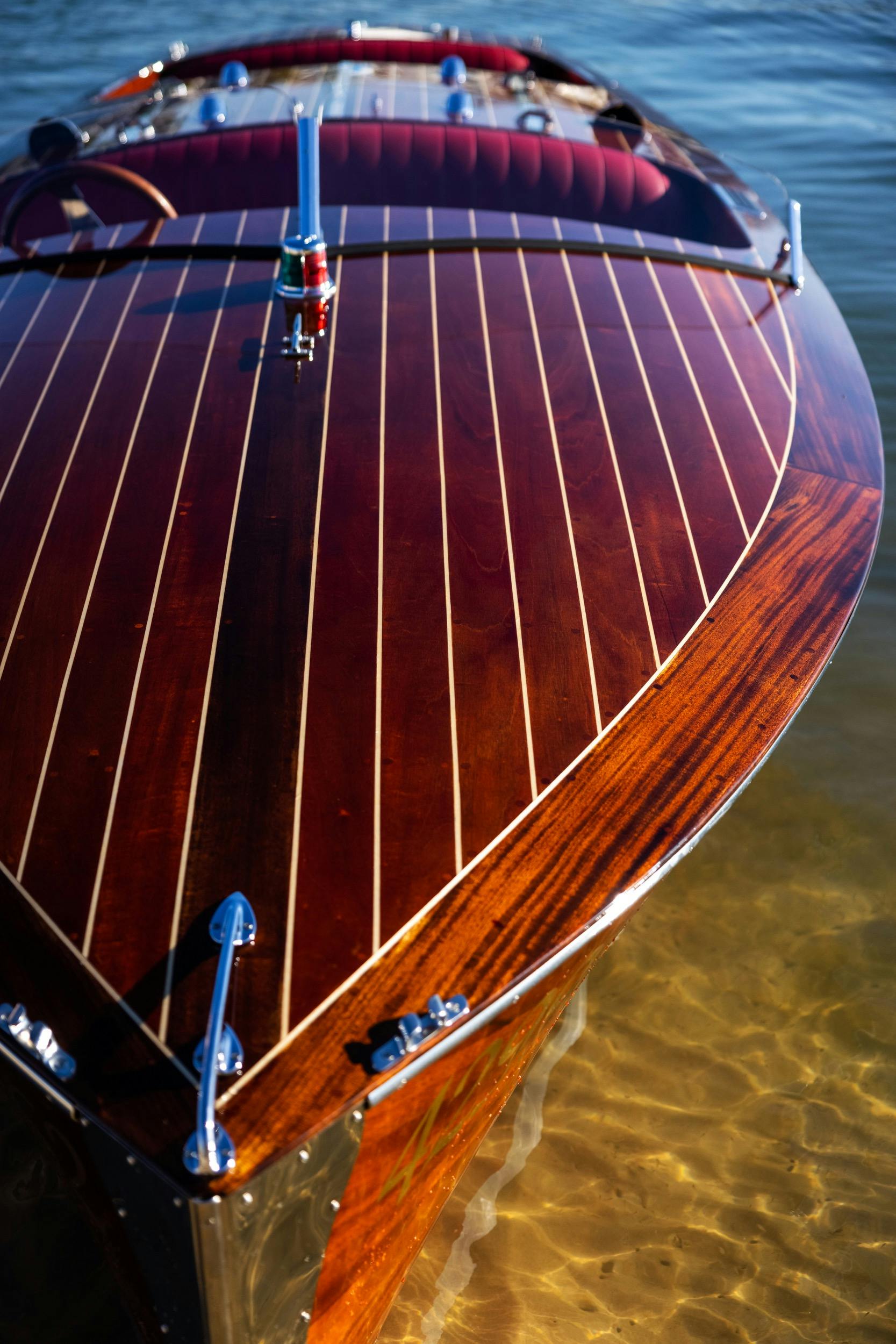 front shot of boat