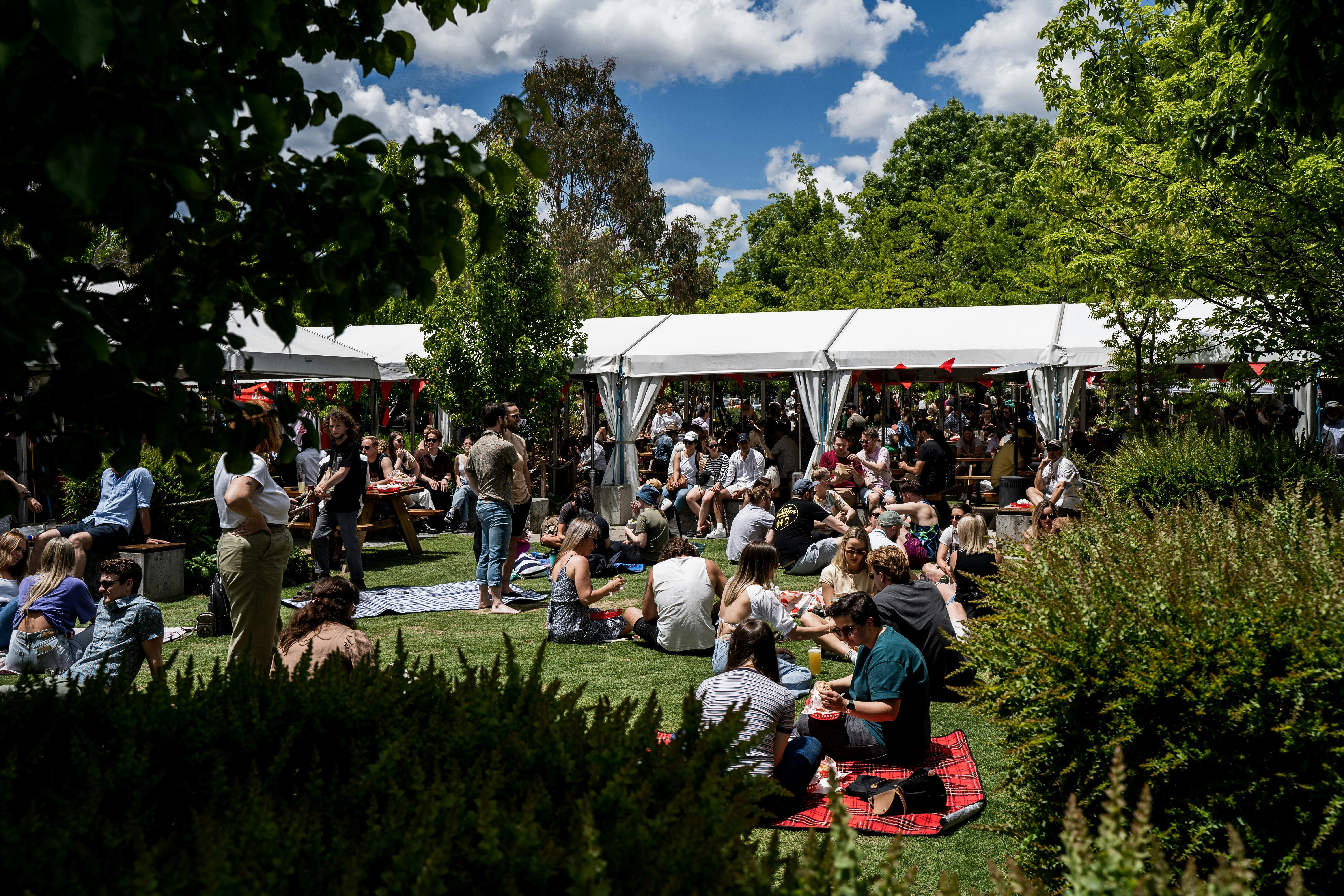 Wide View of Seated Grass Area & Marquee