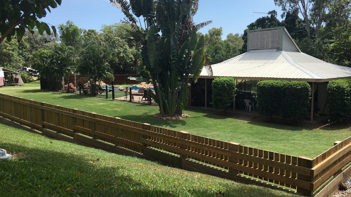 Camp Kitchen and Pool Area