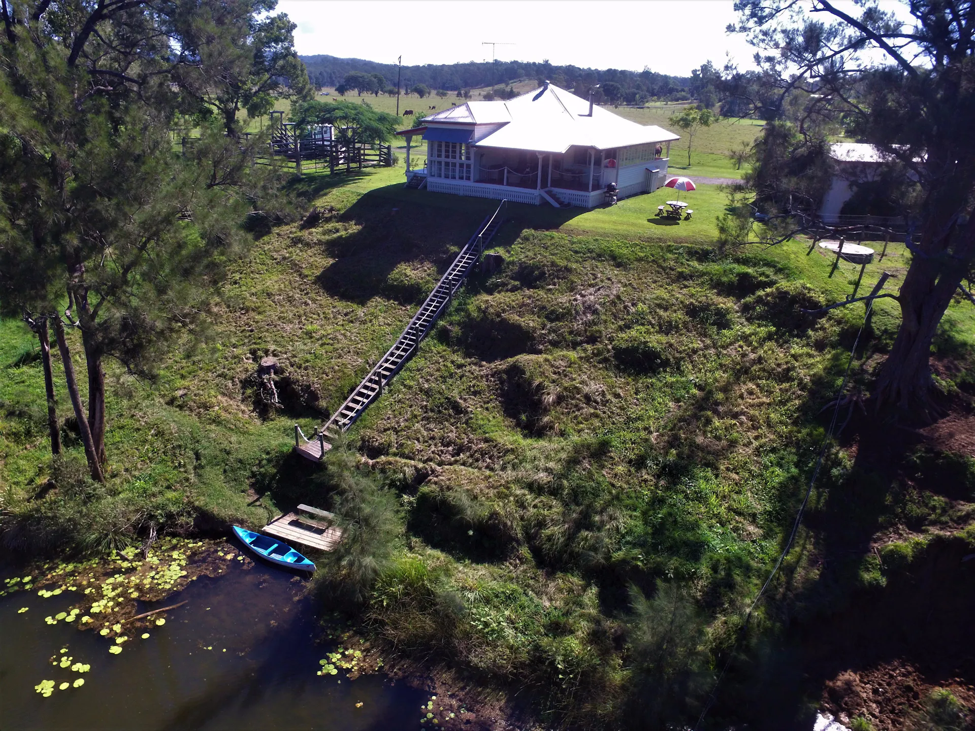 The farmhouse above the river