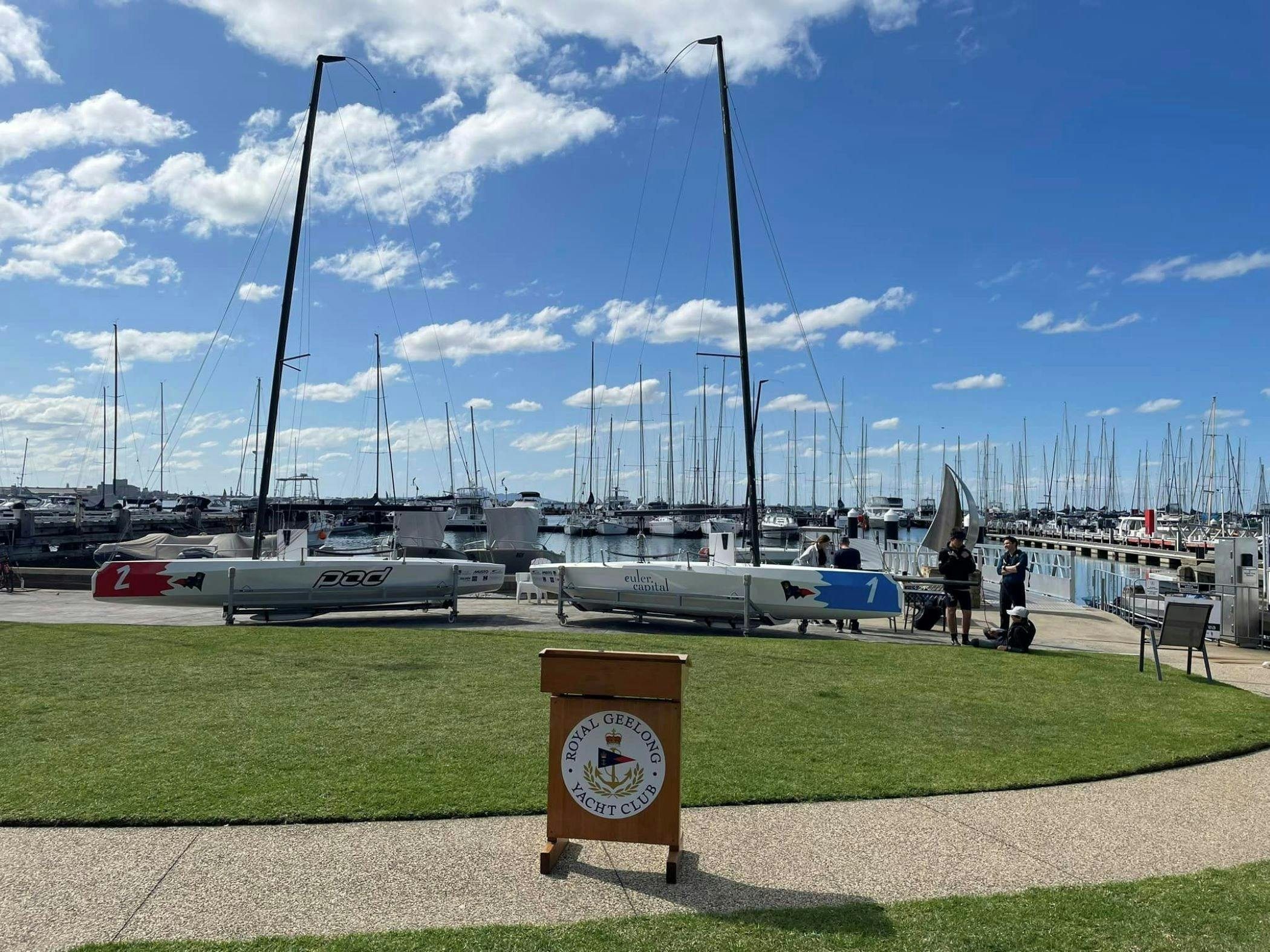 Lawn area at Royal Geelong Yacht Club