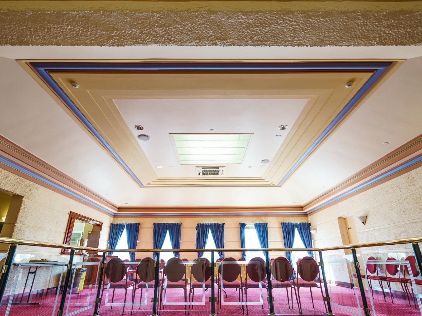 rows of chairs inside Swan Hill Town Hall