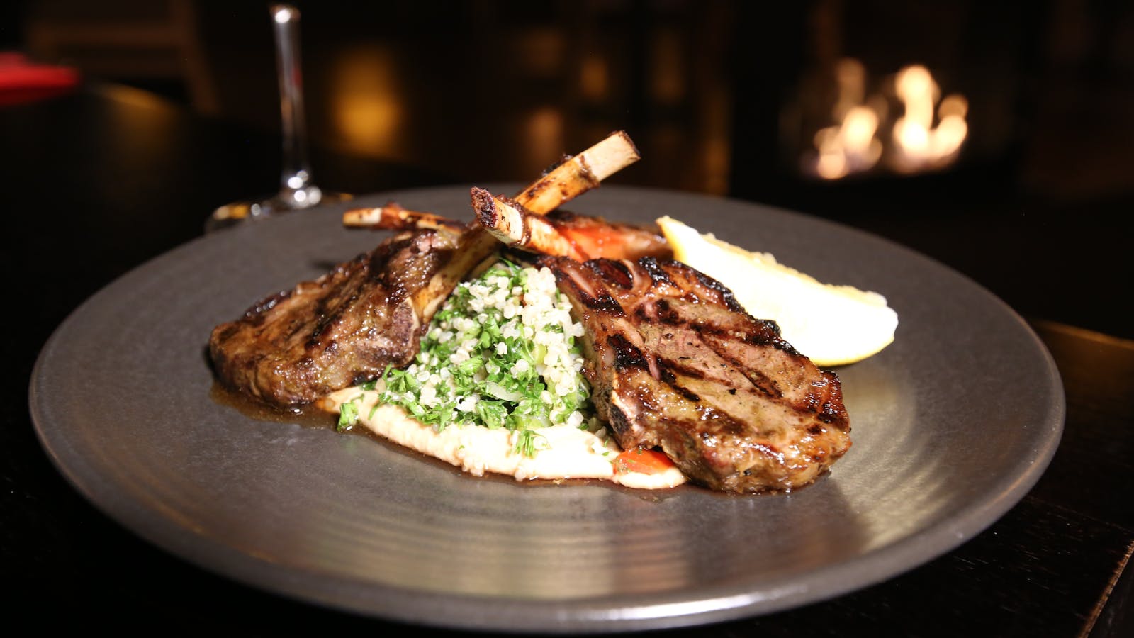 Huon Valley Crusted Lamb Cutlets - available for Lunch or Dinner