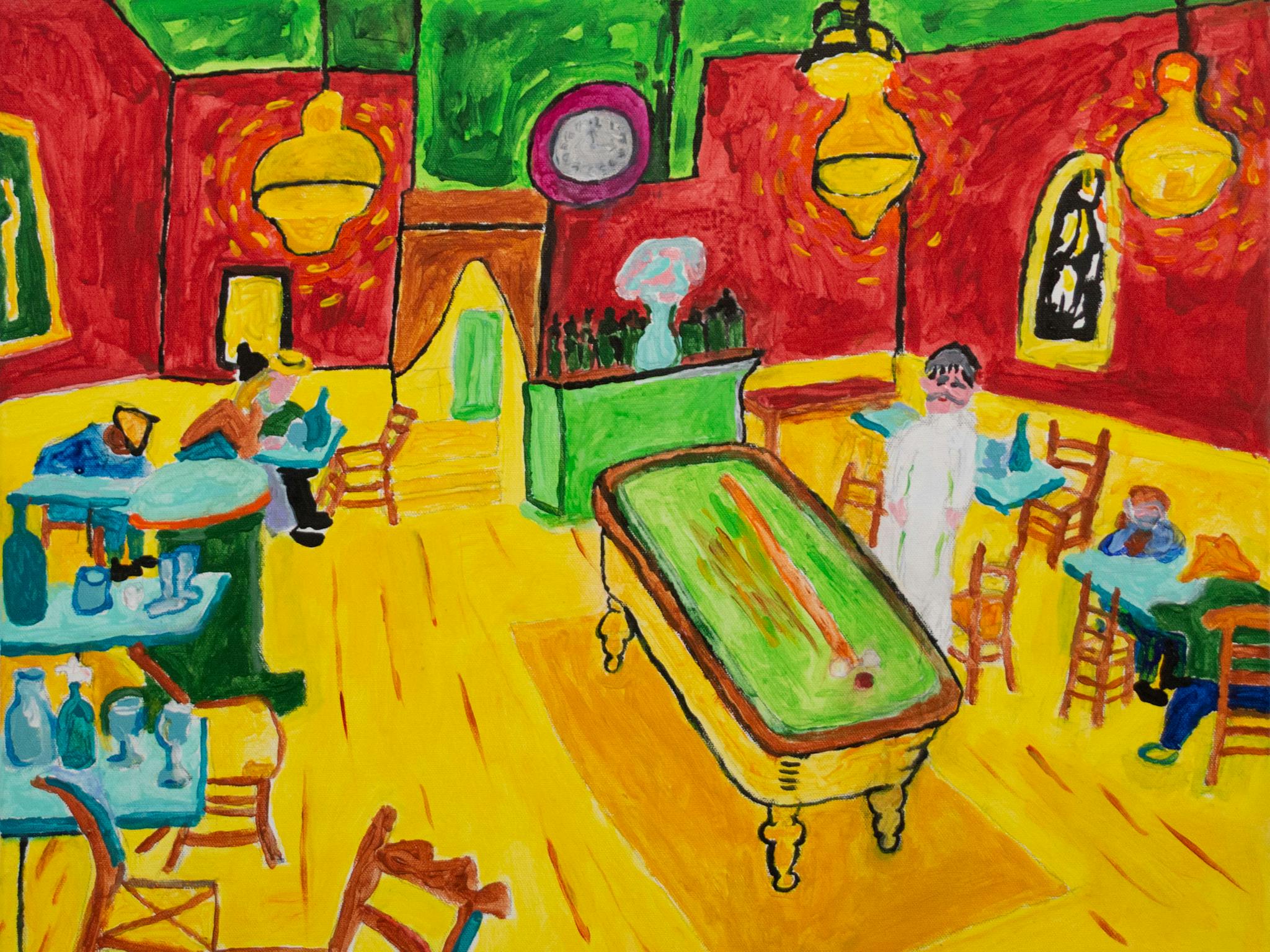 Brian Appleton, The Night Cafe, Acrylic on canvas