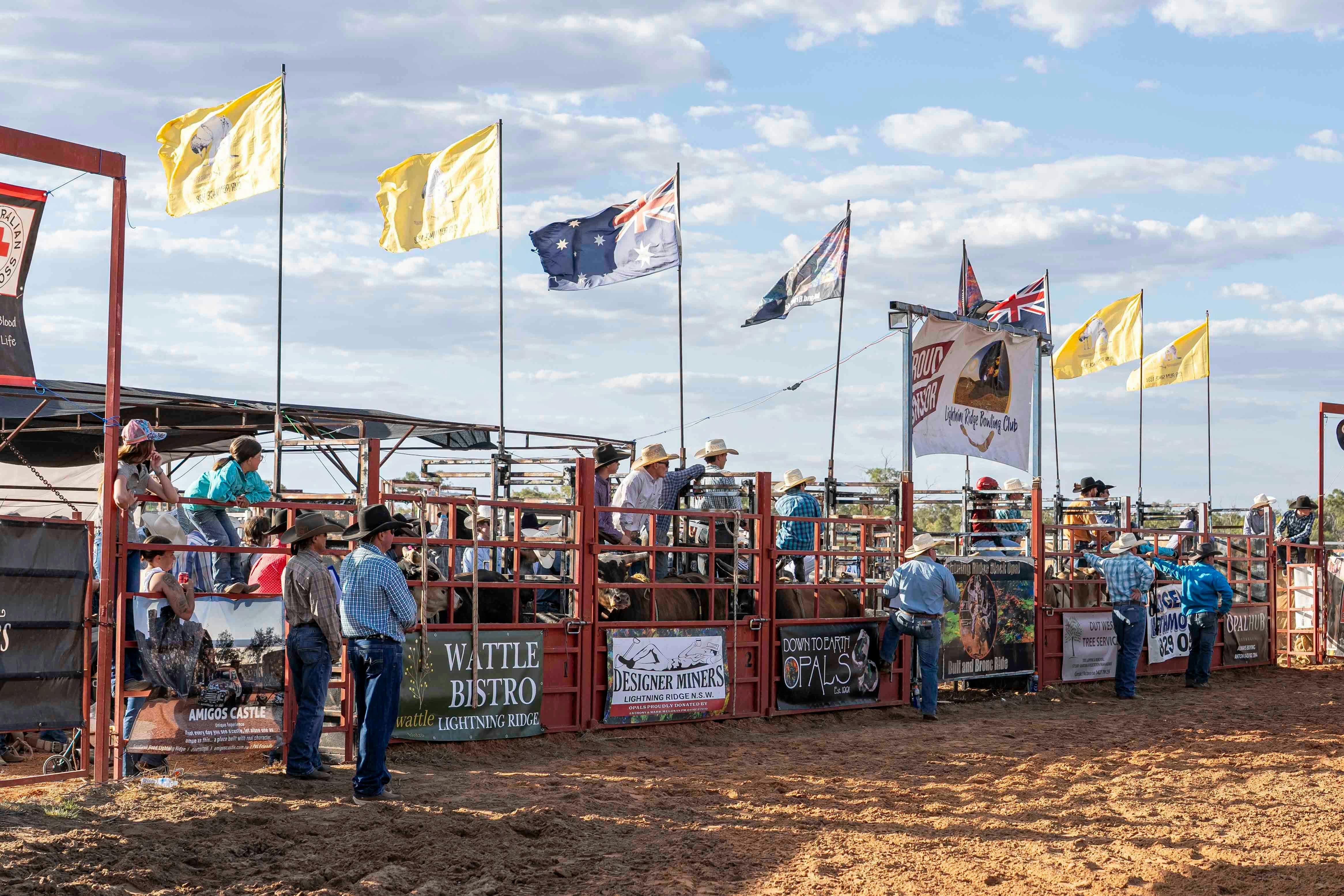 Cowboys getting ready to ride