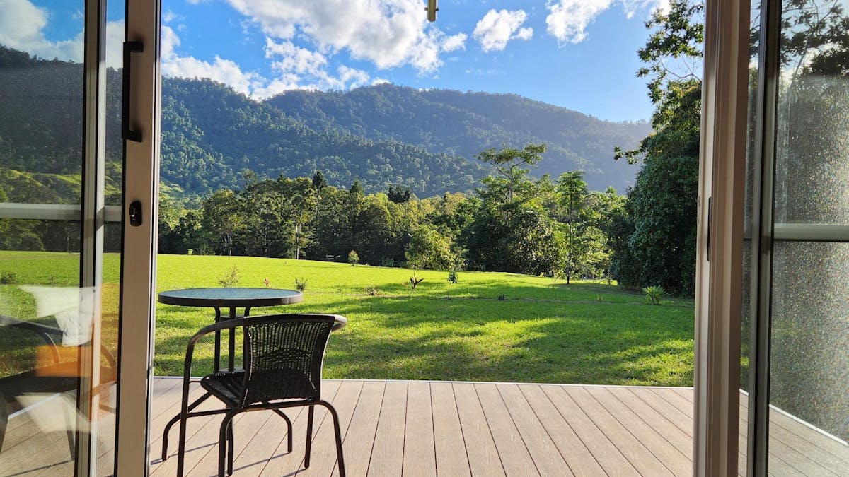 Image of deck with scenic view