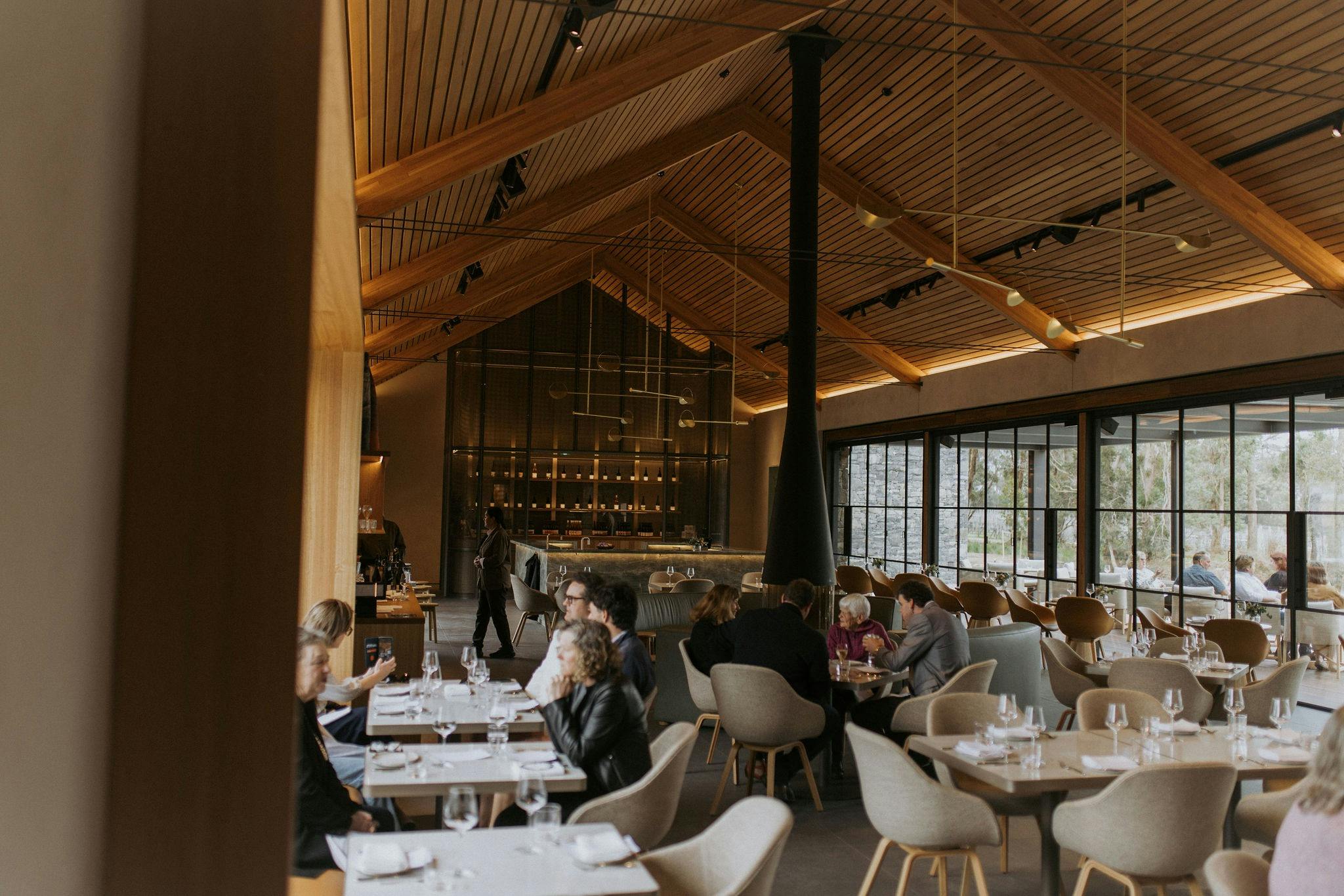 table and chairs in the restaurant