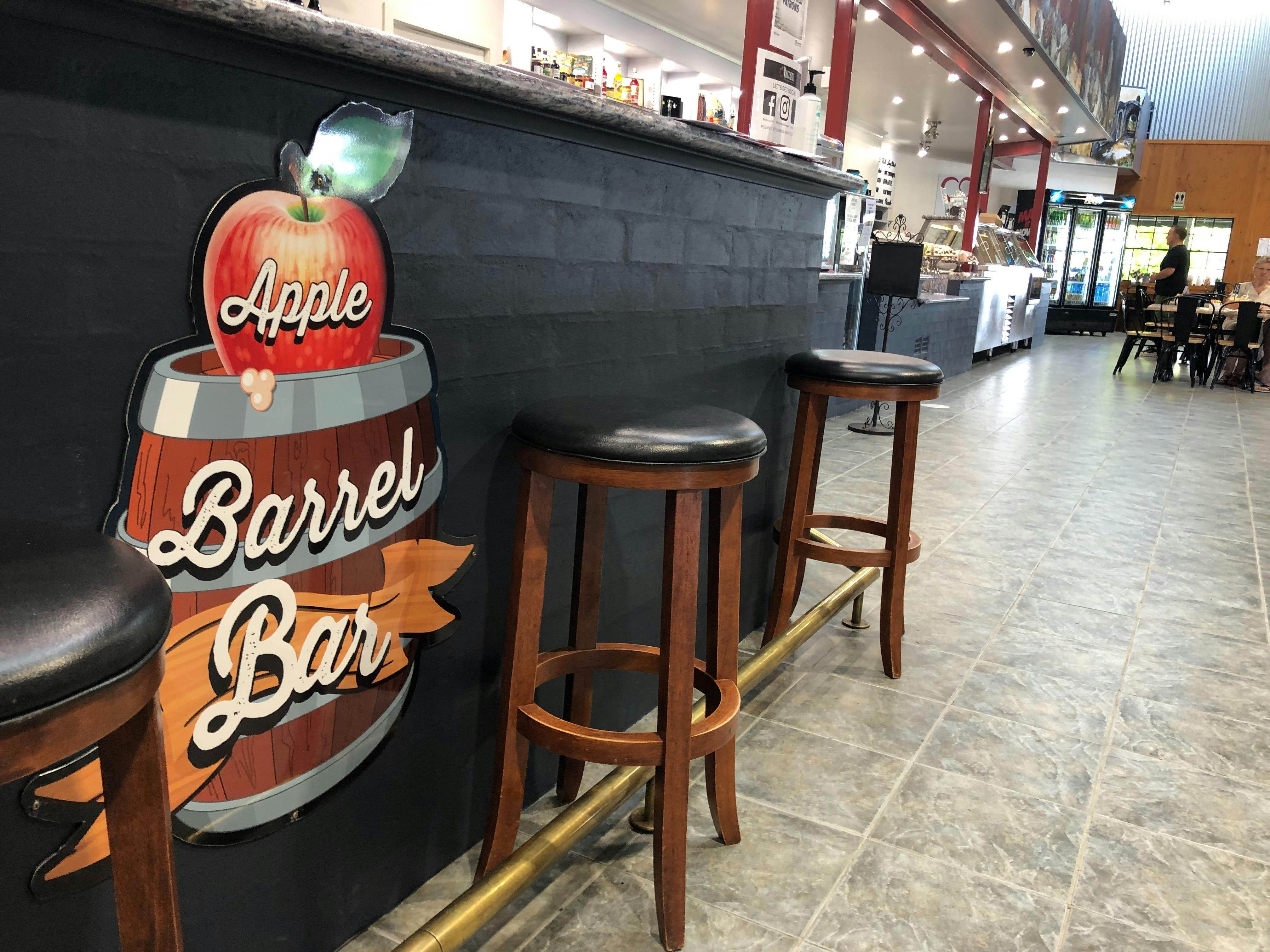 bar with stools
