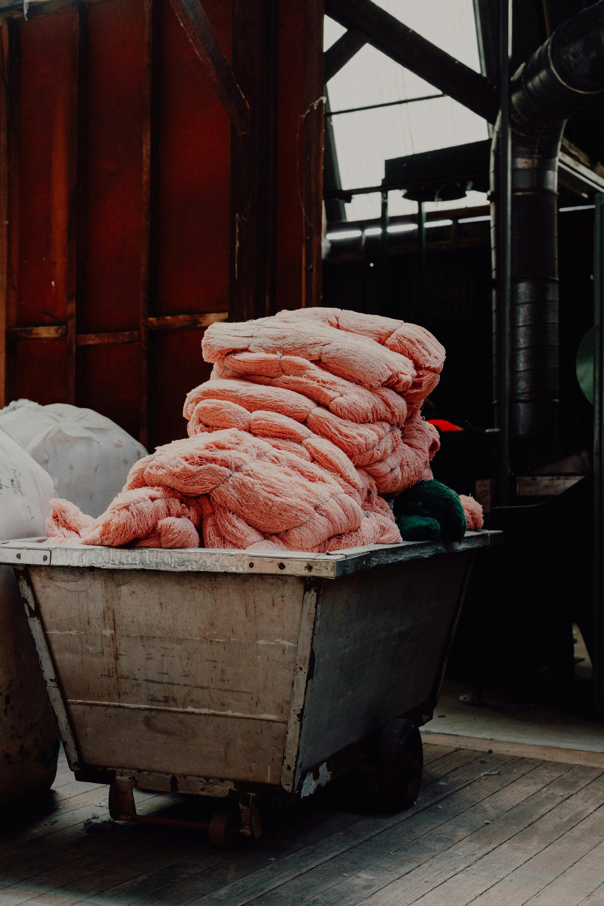 wool ready for weaving