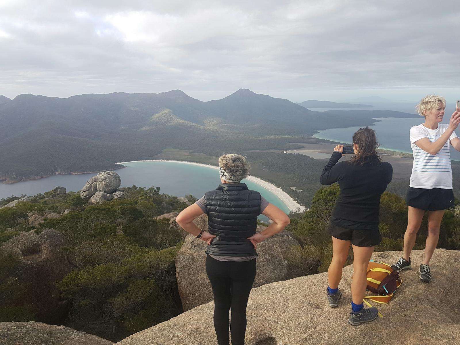 Wineglass Bay from the Saddle on the Freycinet & Wineglass Bay Pack-Free Walk by Life's An Adventure