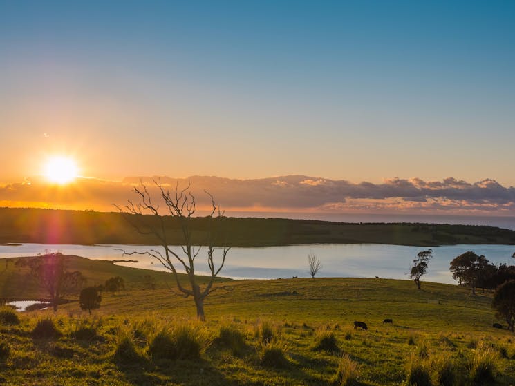 Views over the Pacific Ocean & Tilba Lake