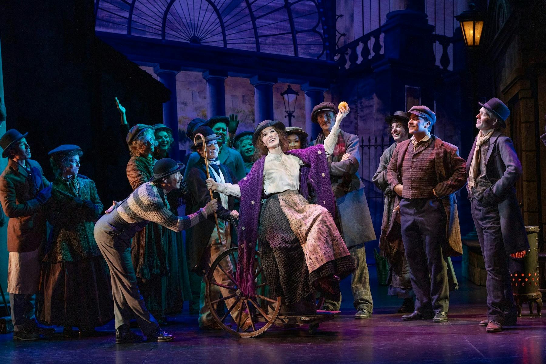 Claire Lyon as Eliza Doolittle.