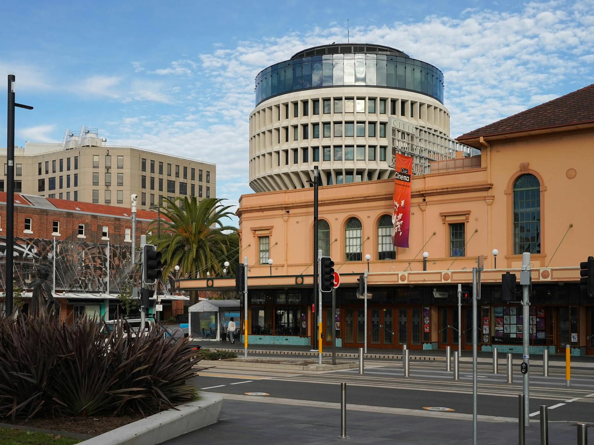 Photo of the Civic Theatre from across the road on Hunter Street.