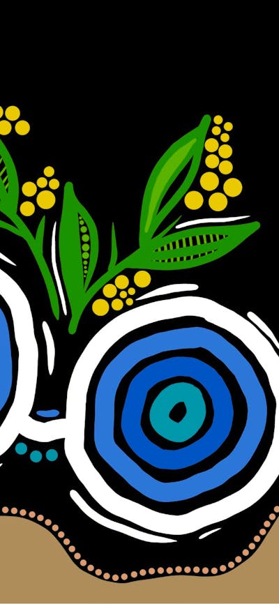 Image of artwork by Wiley Designs called Moving through country (detail)