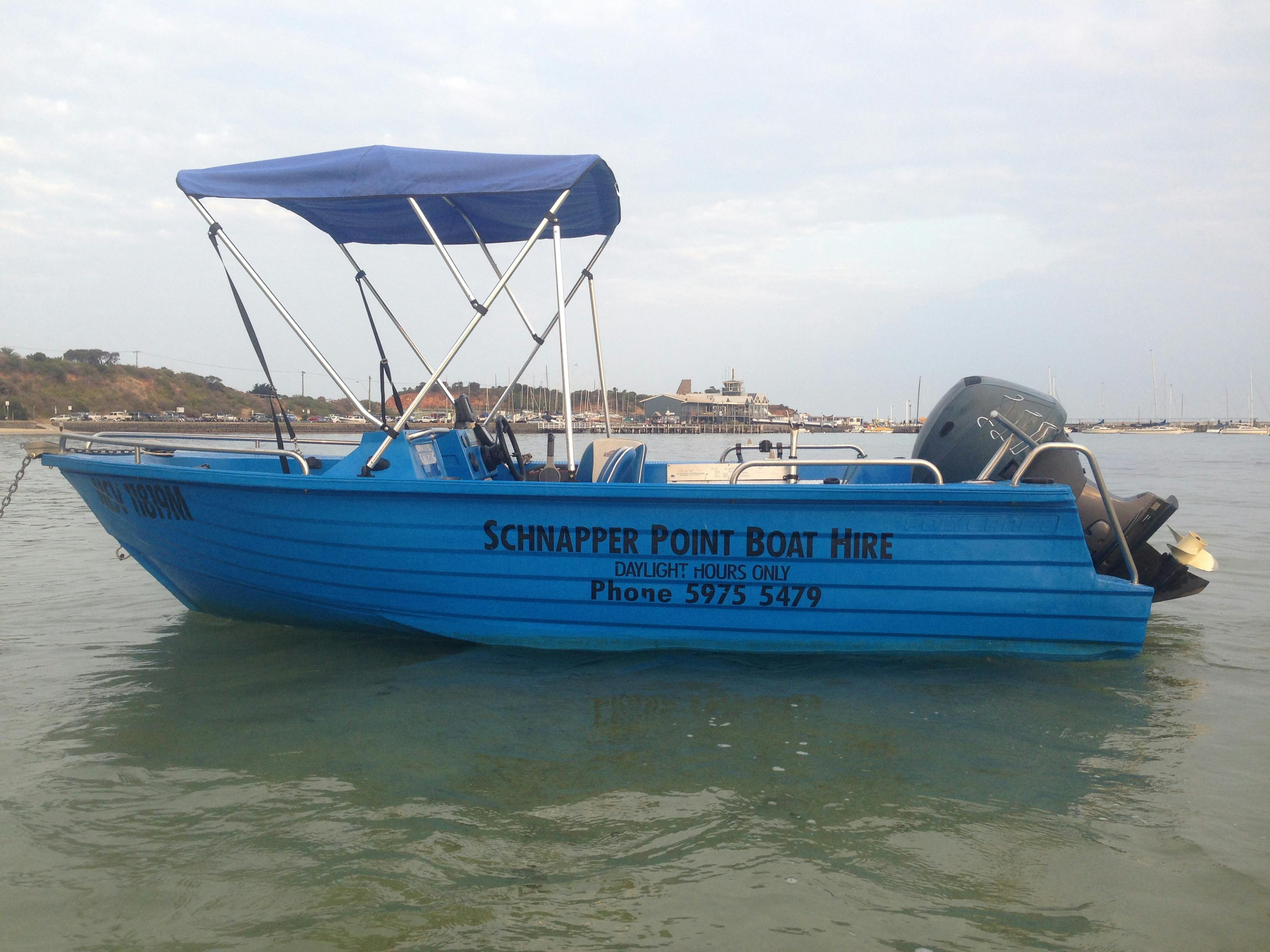 Polycraft fishing boat, self drive fishing charter Mornington Peninsula Melbourne