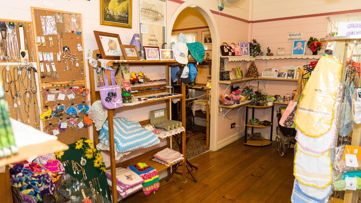 Locally made art, craft and souvenirs including indigenous art