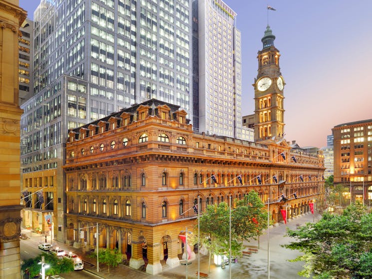 Exterior photo of The Fullerton Hotel Sydney in the former General Post Office building