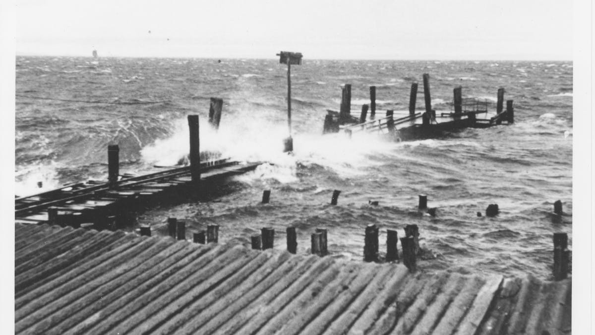 Hayles Crusies Jetty Amity Point.  The jetty's kept getting washed away from erosion and weather.