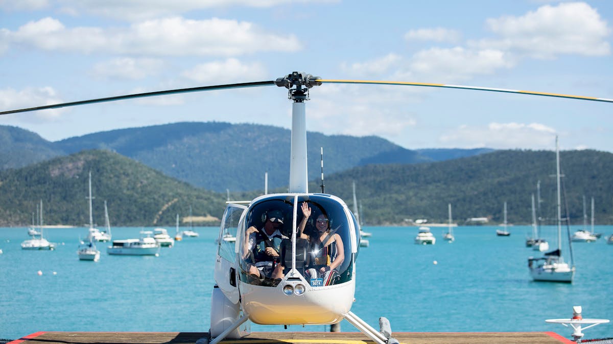 Experience the Whitsundays by air from marina helipads - airport transfers and scenic flights